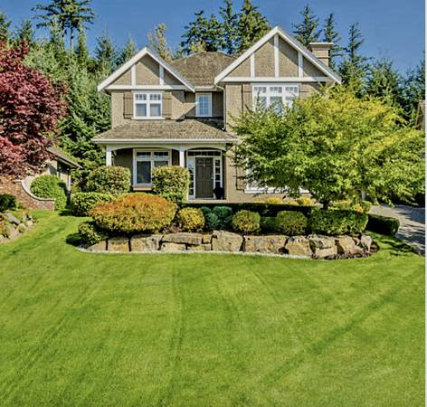 Landscaped Front with Rock Garden