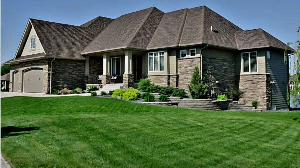 Stone Home with Full Lawn Package